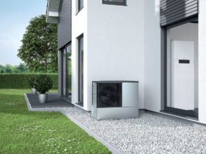 Dettaglio esterno degli impianti in un cantiere Grandi Build