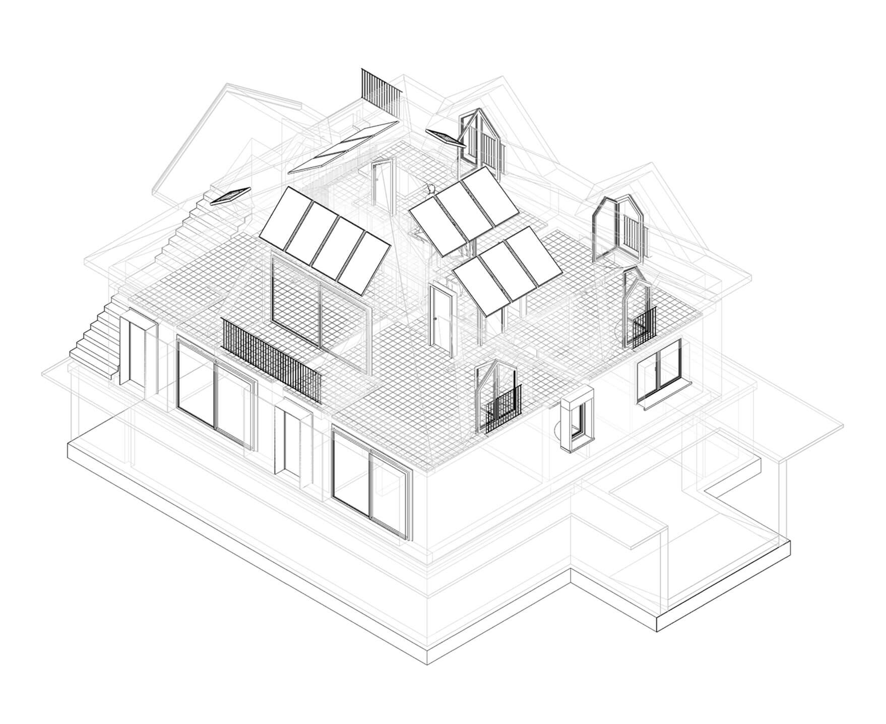 Modello del residenziale in 3D